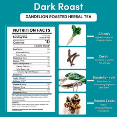 Dandelion Dark Roast Roasted Herbal Tea