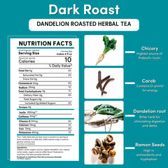 Dandelion Dark Roast Roasted Herbal Tea