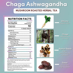 Chaga Ashwagandha Butterscotch Cream Mushroom Herbal Tea