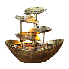 Creative Lotus Fountain LED Night Light for Home Decor
