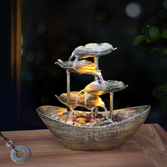 Creative Lotus Fountain LED Night Light for Home Decor