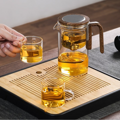 Tea Water Separation Full Glass Teapot Tea Set