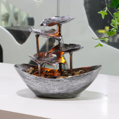 Creative Lotus Fountain LED Night Light for Home Decor