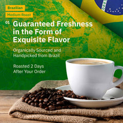 Kochere Coffee Brazilian Santos Medium Roast - Smooth, Elegant, Cocoa Notes