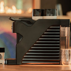 Line1 Espresso and Coffee Machine: Brushed Nickel & Onyx