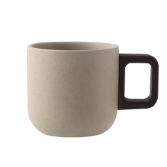 Handcrafted Ceramic Espresso Cup with Wooden Handle