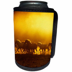 3dRose Danita Delimont - Horses - Oregon, Wild Kiger mustang horse kicking up dust - US38 BJA0029 - Jaynes Gallery - Can Cooler Bottle Wrap (cc_93418)