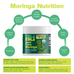 Organic Pure Moringa Powder Capsules (60-Count)