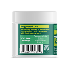Organic Pure Moringa Powder Capsules (60-Count)