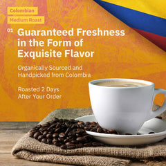 Kochere Coffee Colombian Medellin Single Origin Medium Roast - Dried Orange, Berry Notes