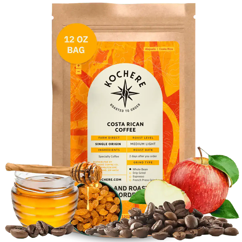 Kochere Coffee Costa Rican Alajuela Medium Roast - Sweet Apple, Raisin Notes