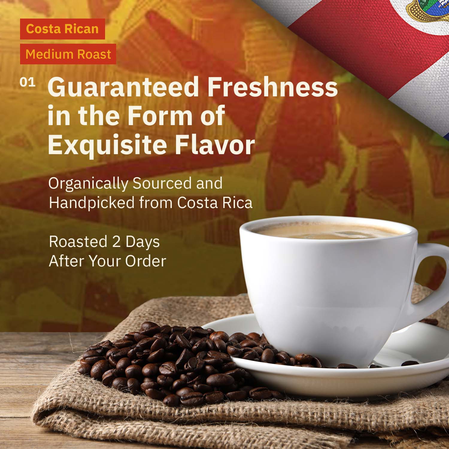 Kochere Coffee Costa Rican Alajuela Medium Roast - Sweet Apple, Raisin Notes