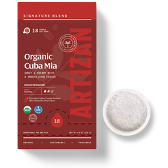 Organic Cuba Mia Decaf Espresso ESE Coffee Pods, Dark Roast - 18 Pods