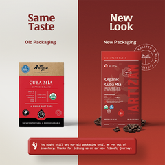 Organic Cuba Mia Decaf Espresso ESE Coffee Pods, Dark Roast - 18 Pods