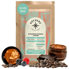 Kochere Coffee Ethiopian Sidamo Natural Medium-Light Roast - Milk Chocolate, Fruity Notes