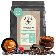 Kochere Coffee Ethiopian Sidamo Natural Medium-Light Roast - Milk Chocolate, Fruity Notes