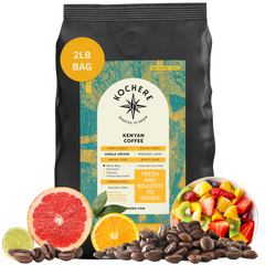 Kochere Coffee Kenyan Nyeri Embu AB Medium-Light Roast - Fruity, Balanced, Bright Cup