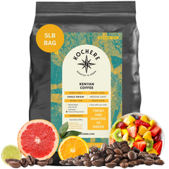 Kochere Coffee Kenyan Nyeri Embu AB Medium-Light Roast - Fruity, Balanced, Bright Cup