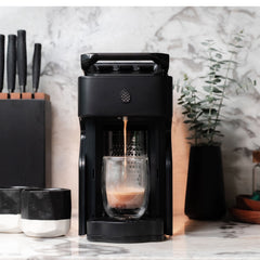 Line1 Espresso and Coffee Machine: Satin Black & Onyx