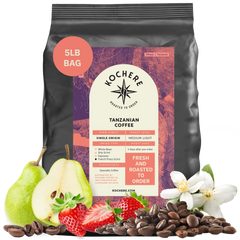 Kochere Coffee Tanzanian Mbeya AB Medium-Light Roast - Pear, Floral, Jasmine Notes