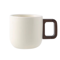 Handcrafted Ceramic Espresso Cup with Wooden Handle