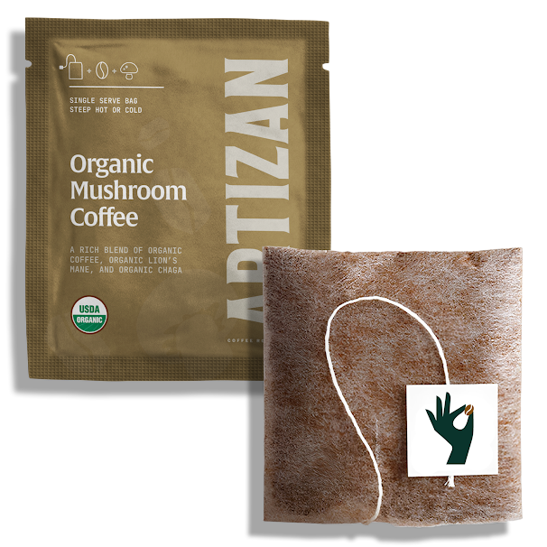 Organic Mushroom Coffee Singles Vitality with Lion’s Mane & Chaga